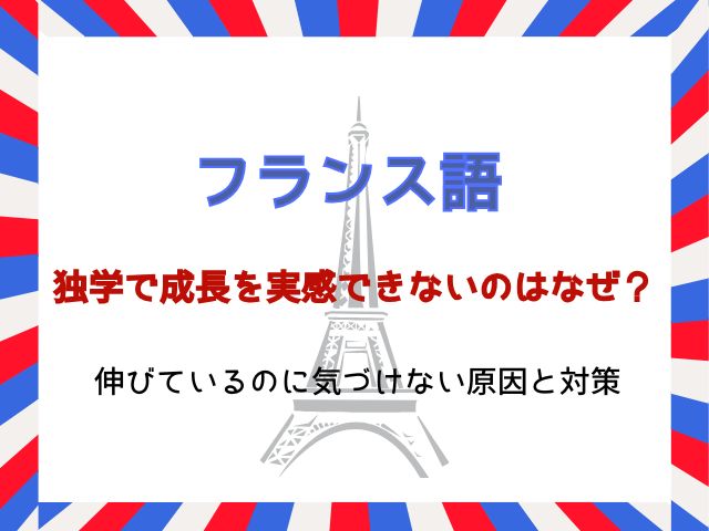 フランス語独学で成長を実感できないのはなぜ？“伸びているのに気づけない”原因と対策
